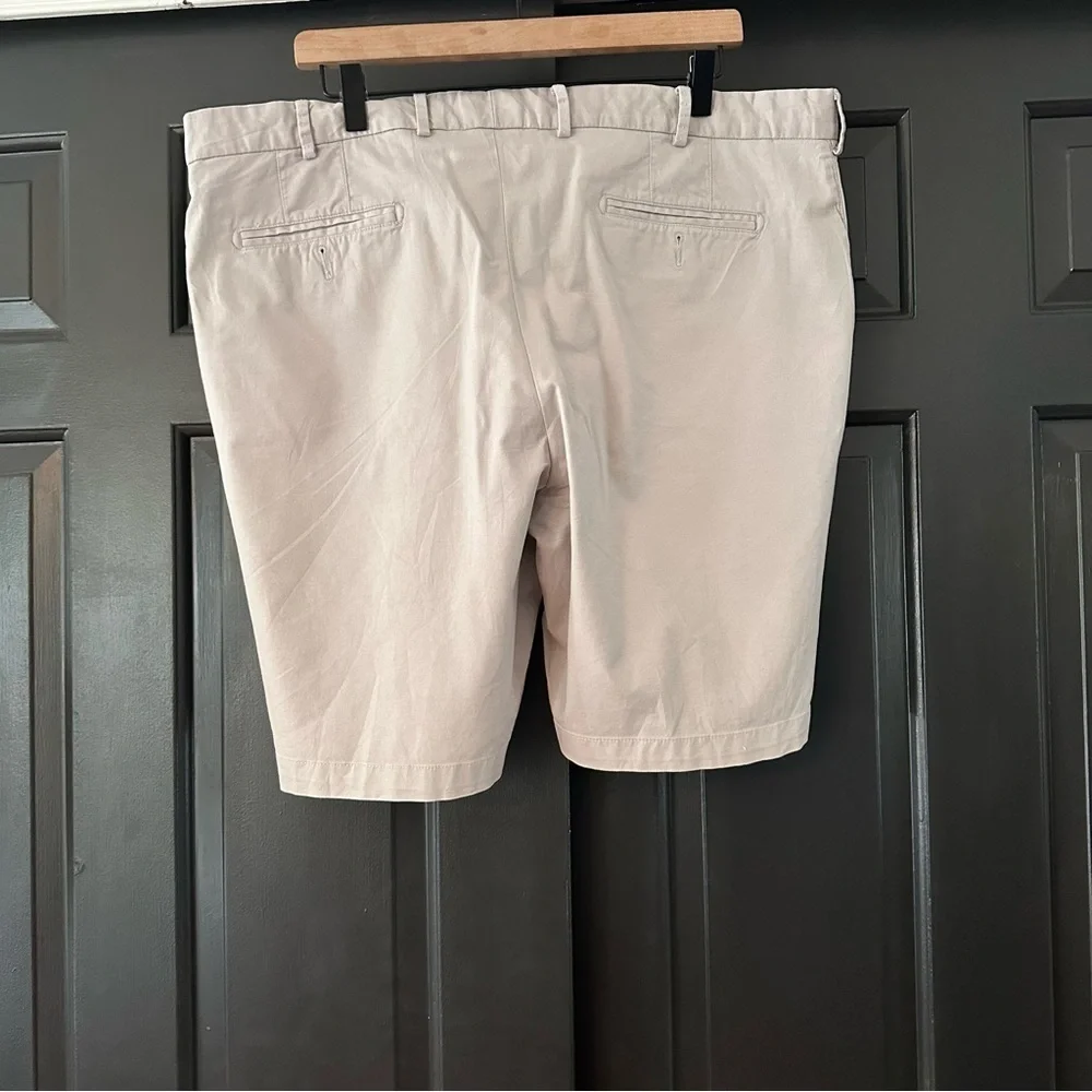 Peter Millar Chino Shorts Sz 40 Beige Golf Men’s Lightweight Flat Front (o)